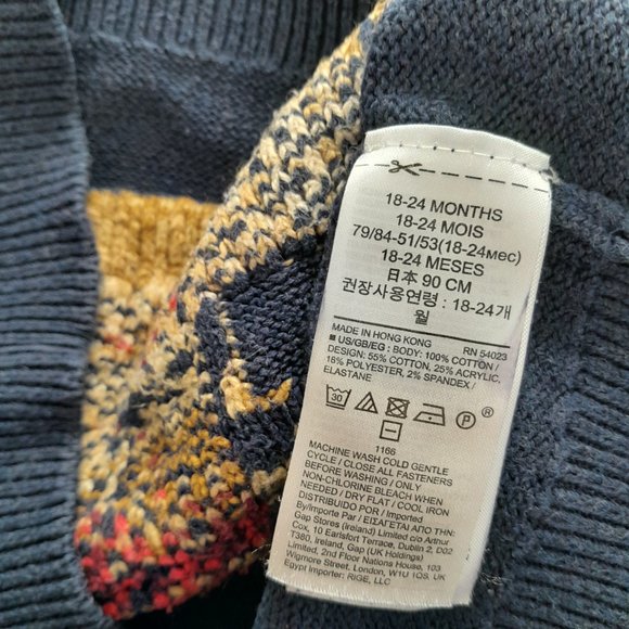 baby GAP Navy Sweater with Bear - Picture 10 of 16